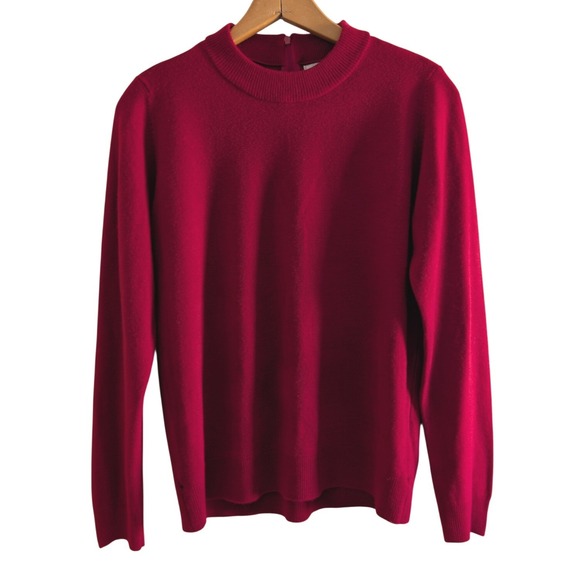 Carolyn Taylor Sweaters - Vintage Carolyn Taylor Petite‎ Red Mock Neck Sweater Long Sleeve Petite Large